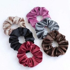 6 velvet scrunchies